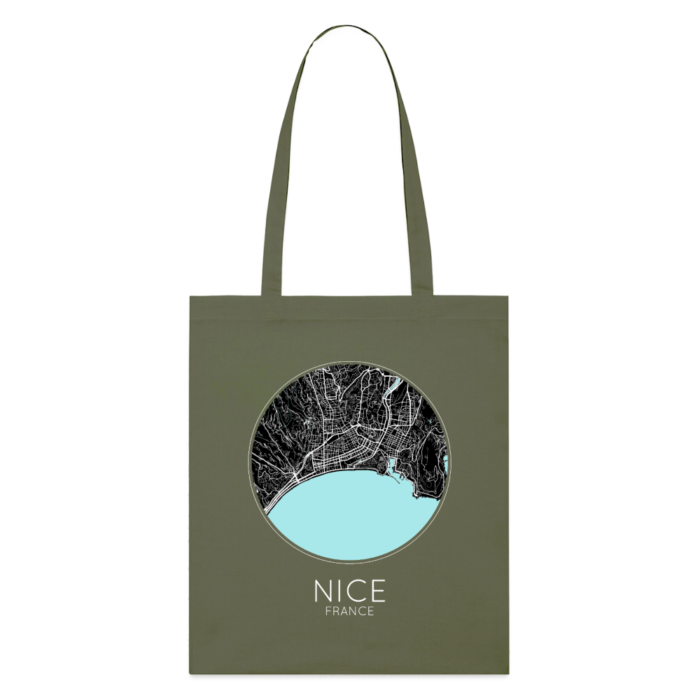 Tote Bag Nice Bio – Plan de Nice - kaki
