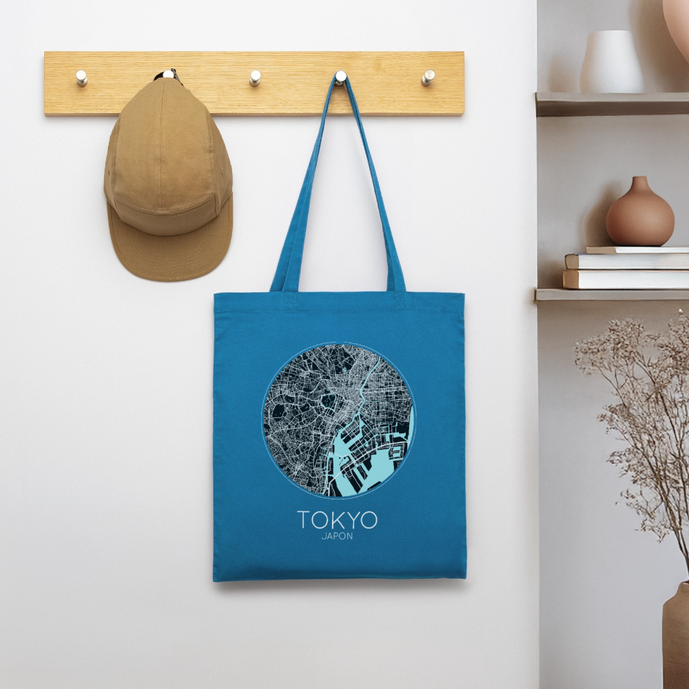 Tote Bag Tokyo Bio – Plan de Tokyo - bleu royal