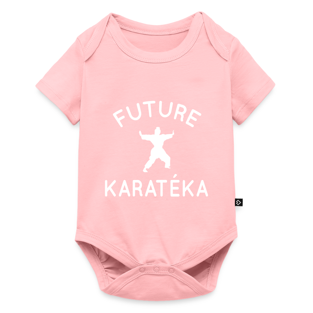 Body Bébé bio manches courtes - Future karatéka - rose