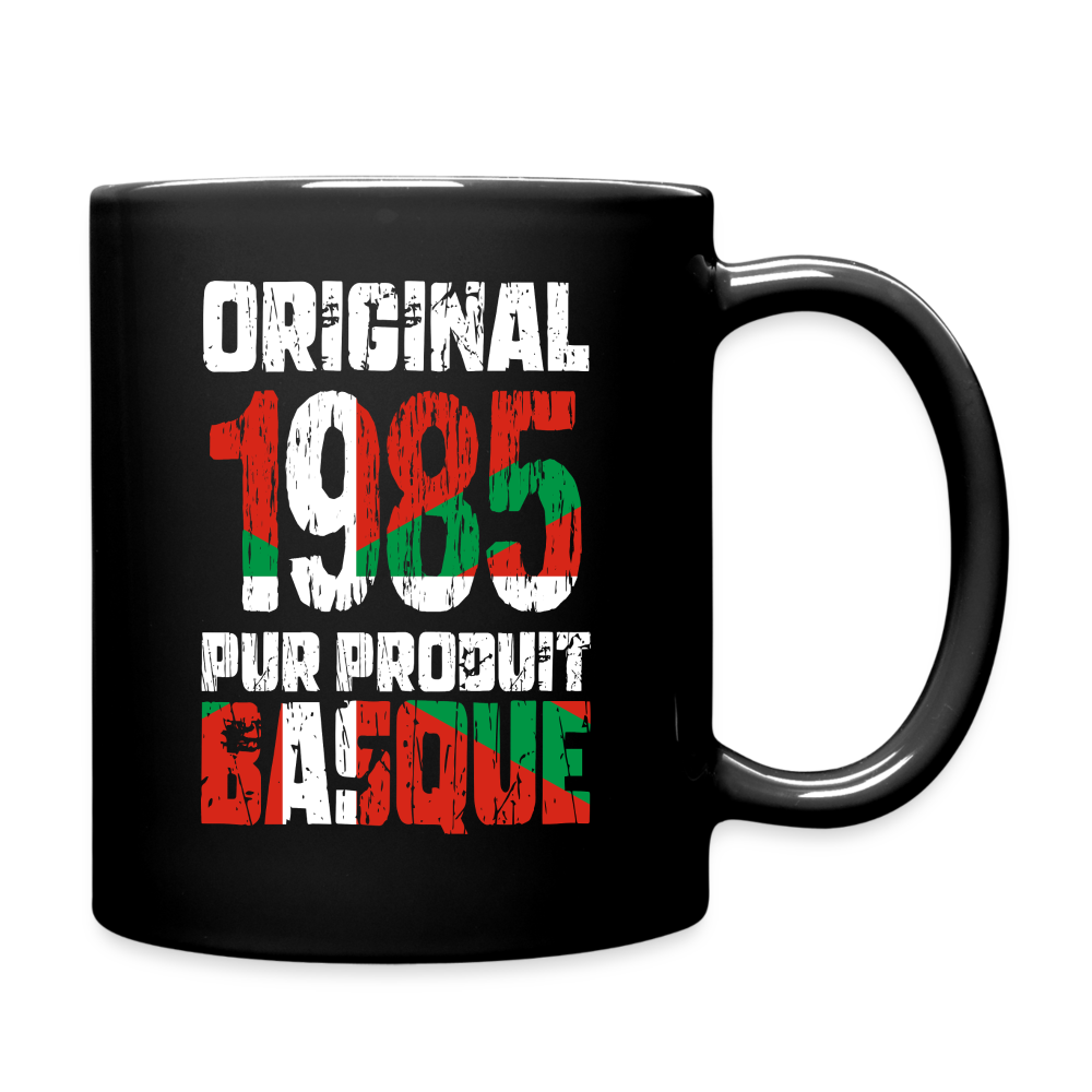 Mug uni - Anniversaire 40 Ans -  Original 1985 - Pur produit Basque - noir