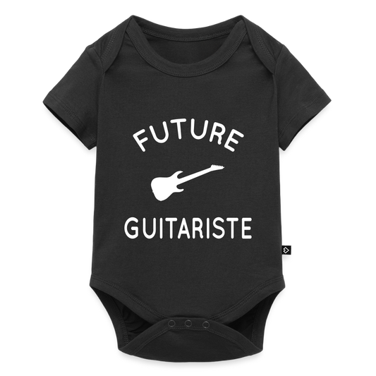 Body Bébé bio manches courtes - Future guitariste - noir
