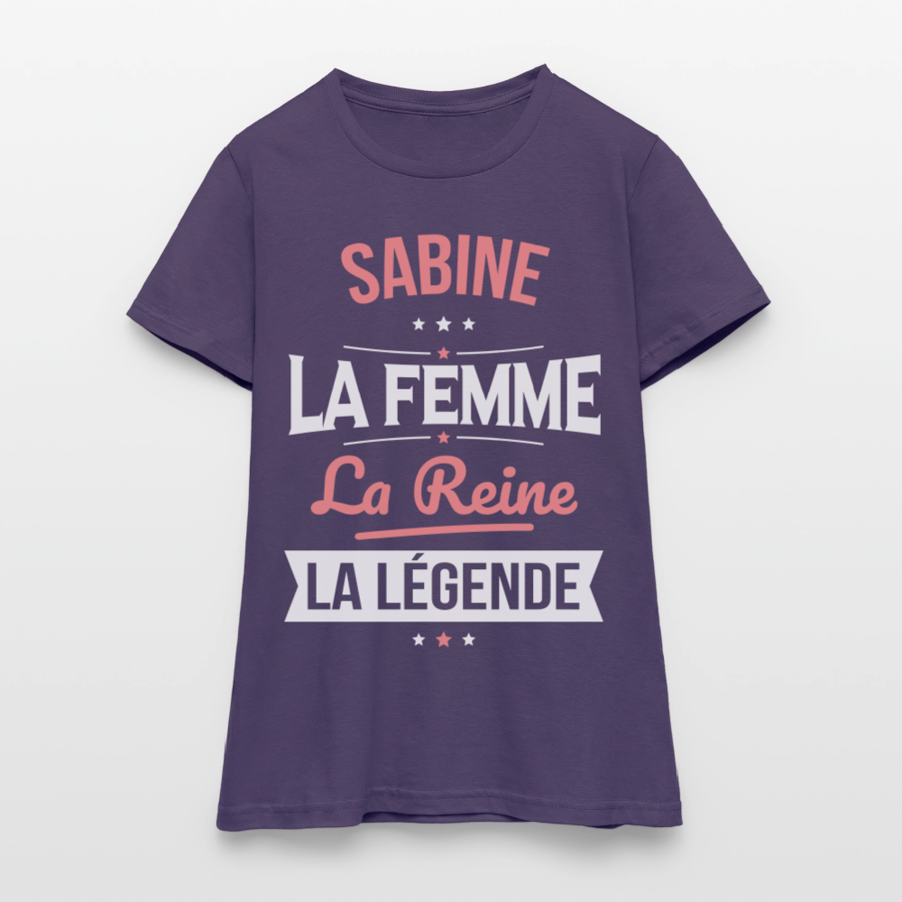 T-shirt Femme - Sabine - la Femme - la Reine - la Légende - violet foncé