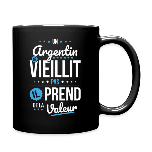Mug uni - Un Argentin ne vieillit pas - noir