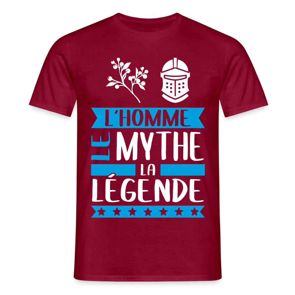 T-shirt homme Guillaume rébus – L’homme, le mythe, la légende - rouge brique