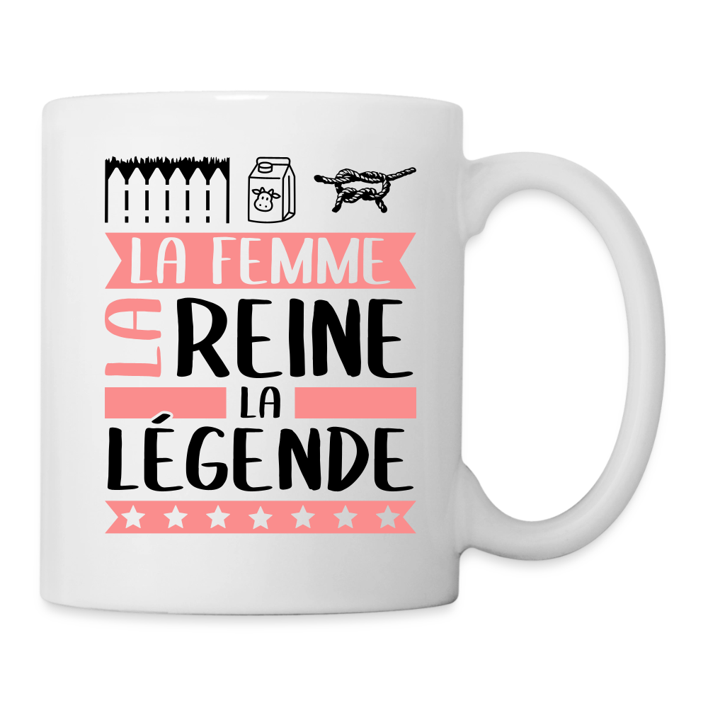 Mug blanc Hélène rébus – La femme, la reine, la légende - blanc