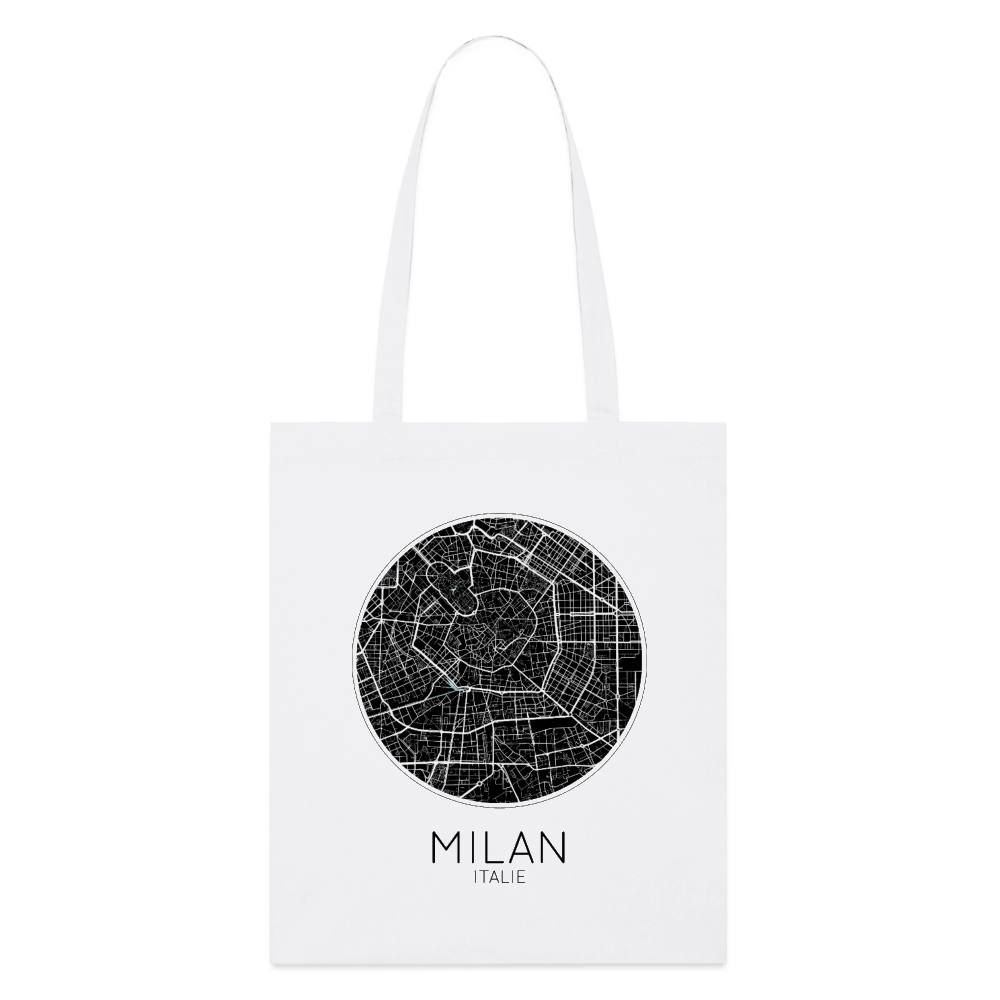 Tote Bag Milan Bio Coloris Clair – Plan de Milan - blanc