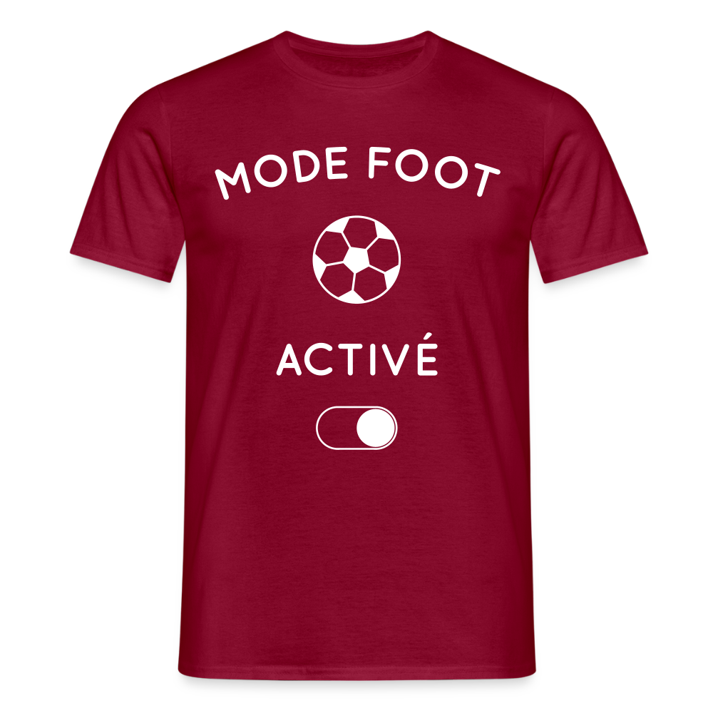 T-shirt Homme - Mode foot activé - rouge brique