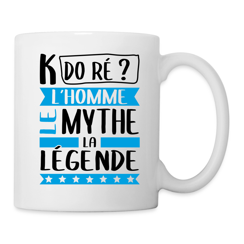 Mug blanc Camille rébus – L’homme, le mythe, la légende - blanc
