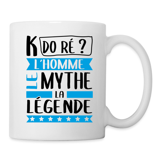 Mug blanc Camille rébus – L’homme, le mythe, la légende - blanc