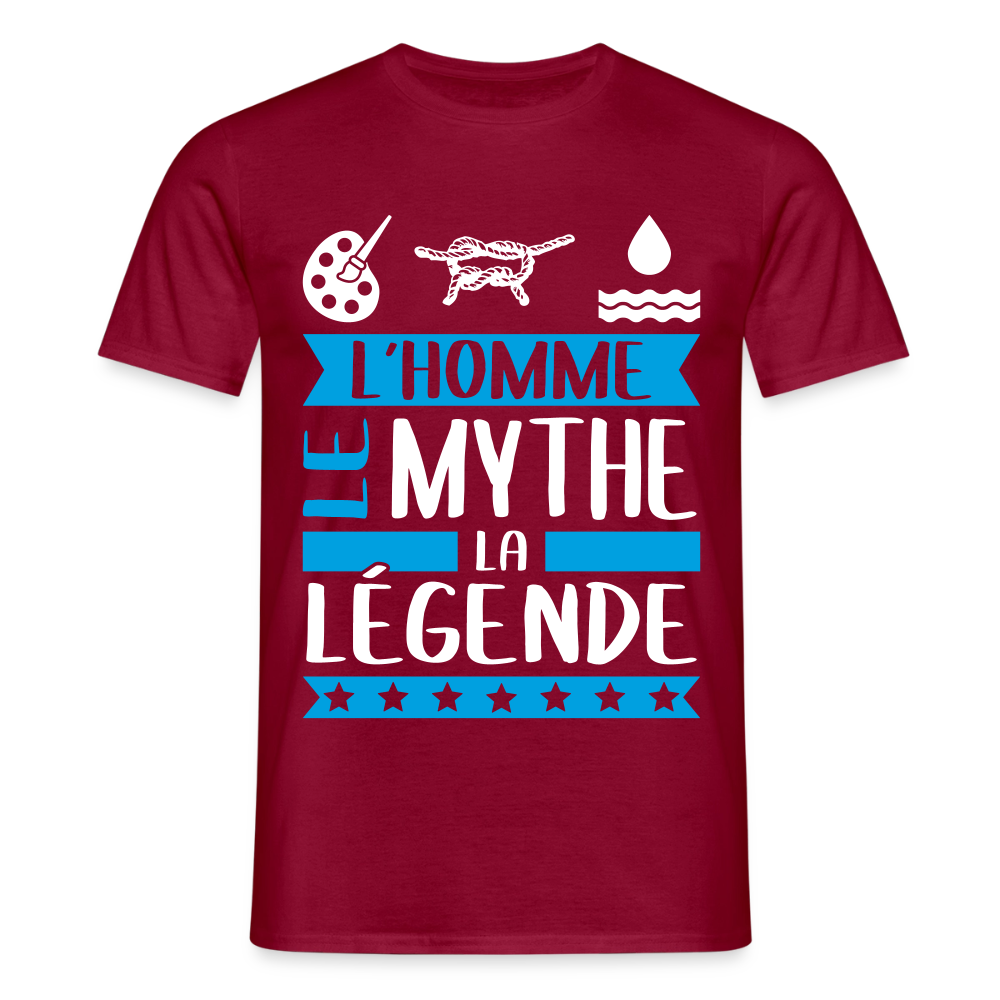 T-shirt homme Arnaud rébus – L’homme, le mythe, la légende - rouge brique