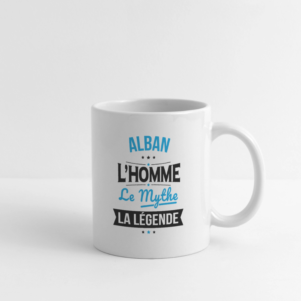 Mug blanc - Alban - l'Homme - le Mythe - la Légende - blanc