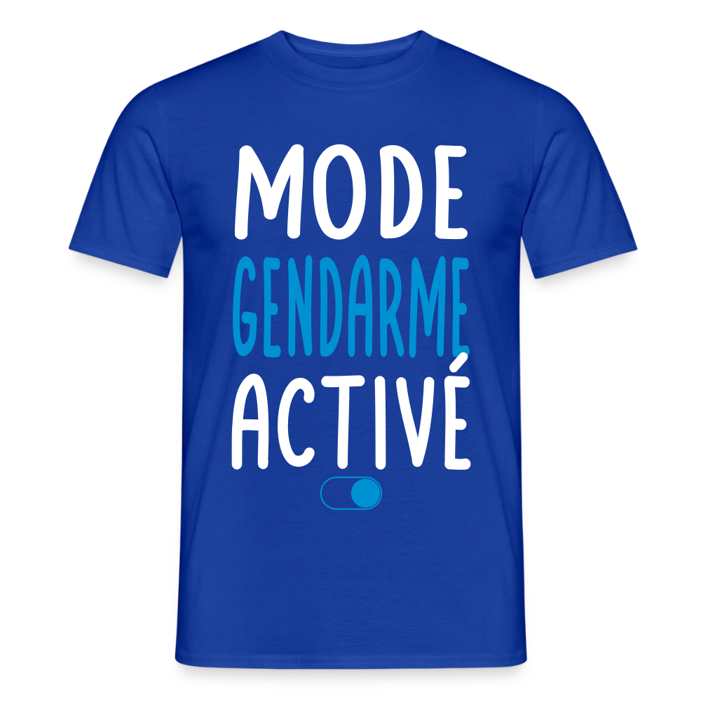 T-shirt Homme - Mode gendarme activé - Cadeau gendarme - bleu foncé