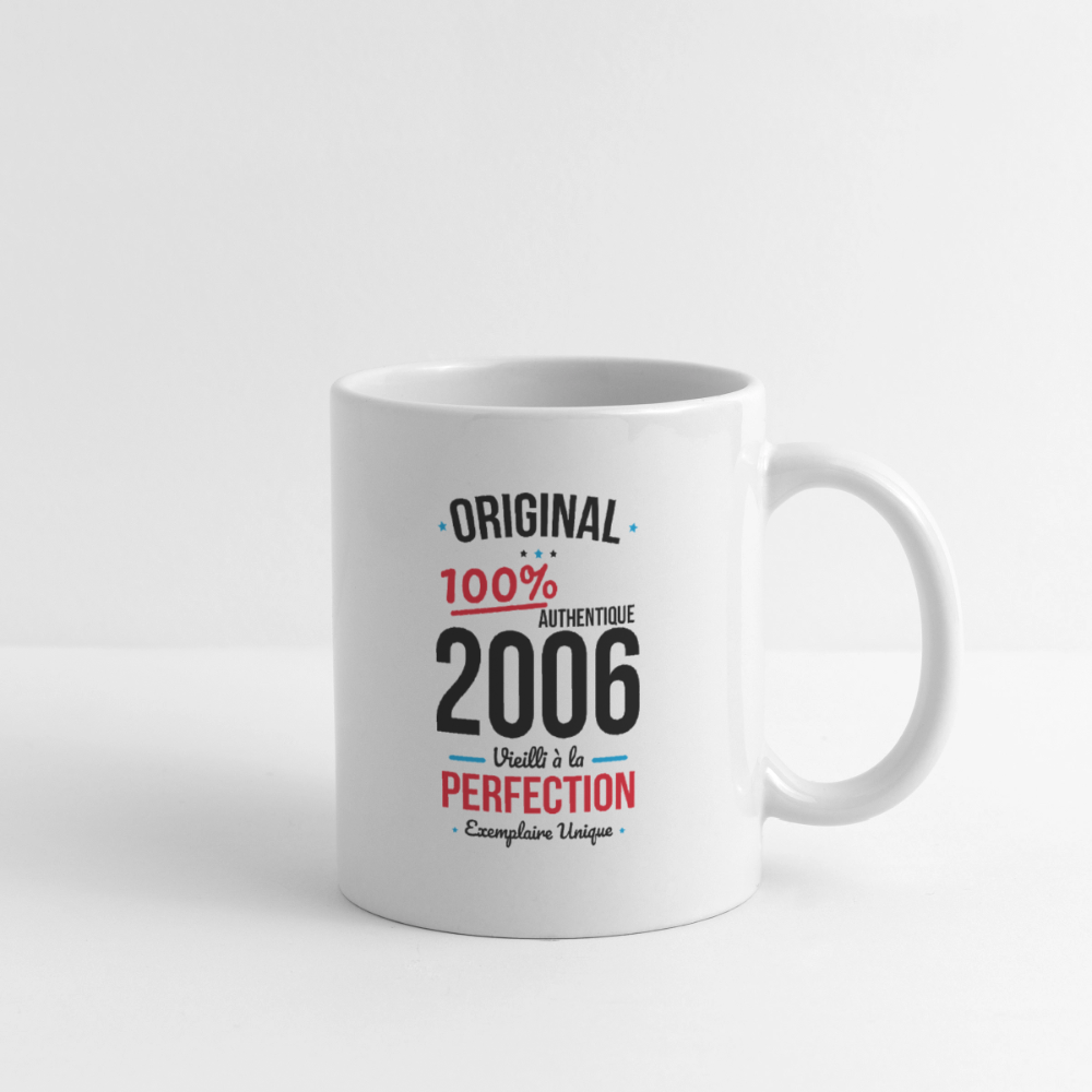 Mug blanc anniversaire 20 ans Homme – Original 2006 Authentique - blanc