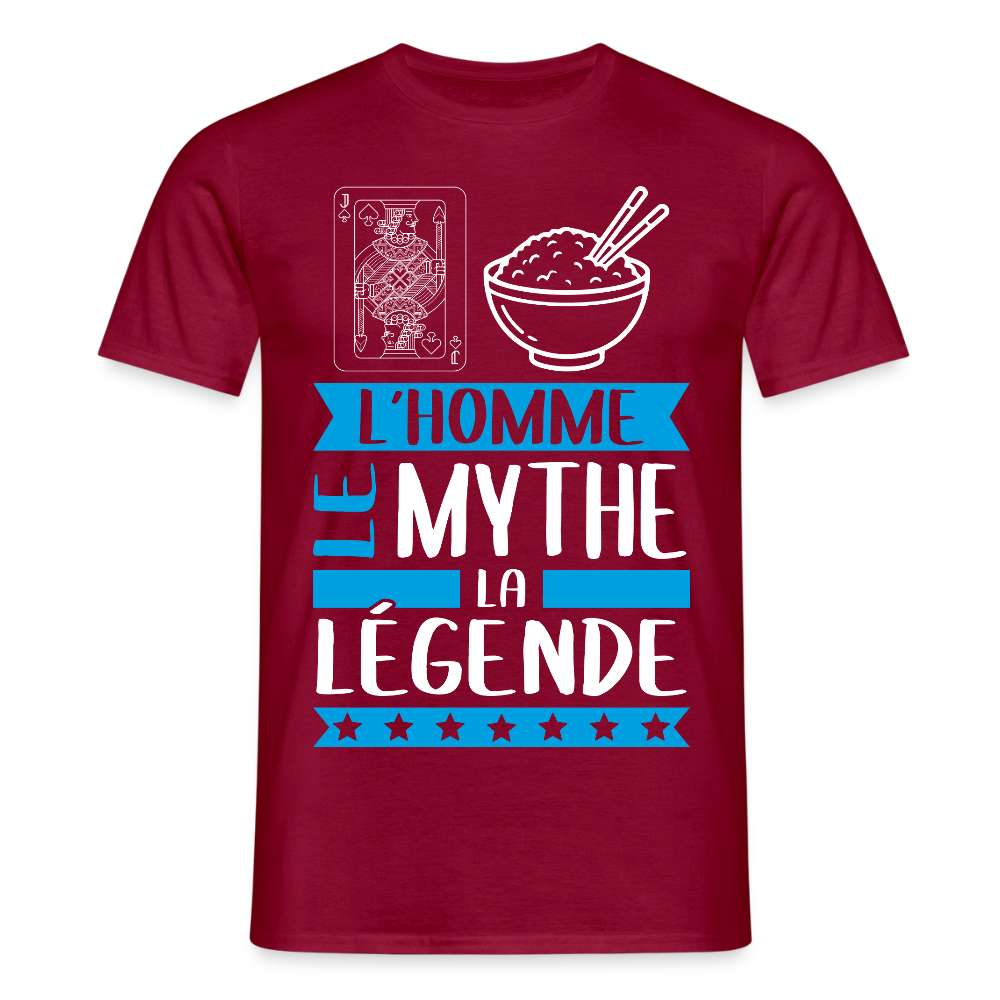 T-shirt homme Valéry rébus – L’homme, le mythe, la légende - rouge brique