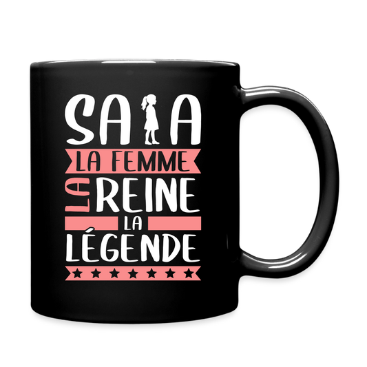 Mug uni Safia rébus – La femme, la reine, la légende - noir