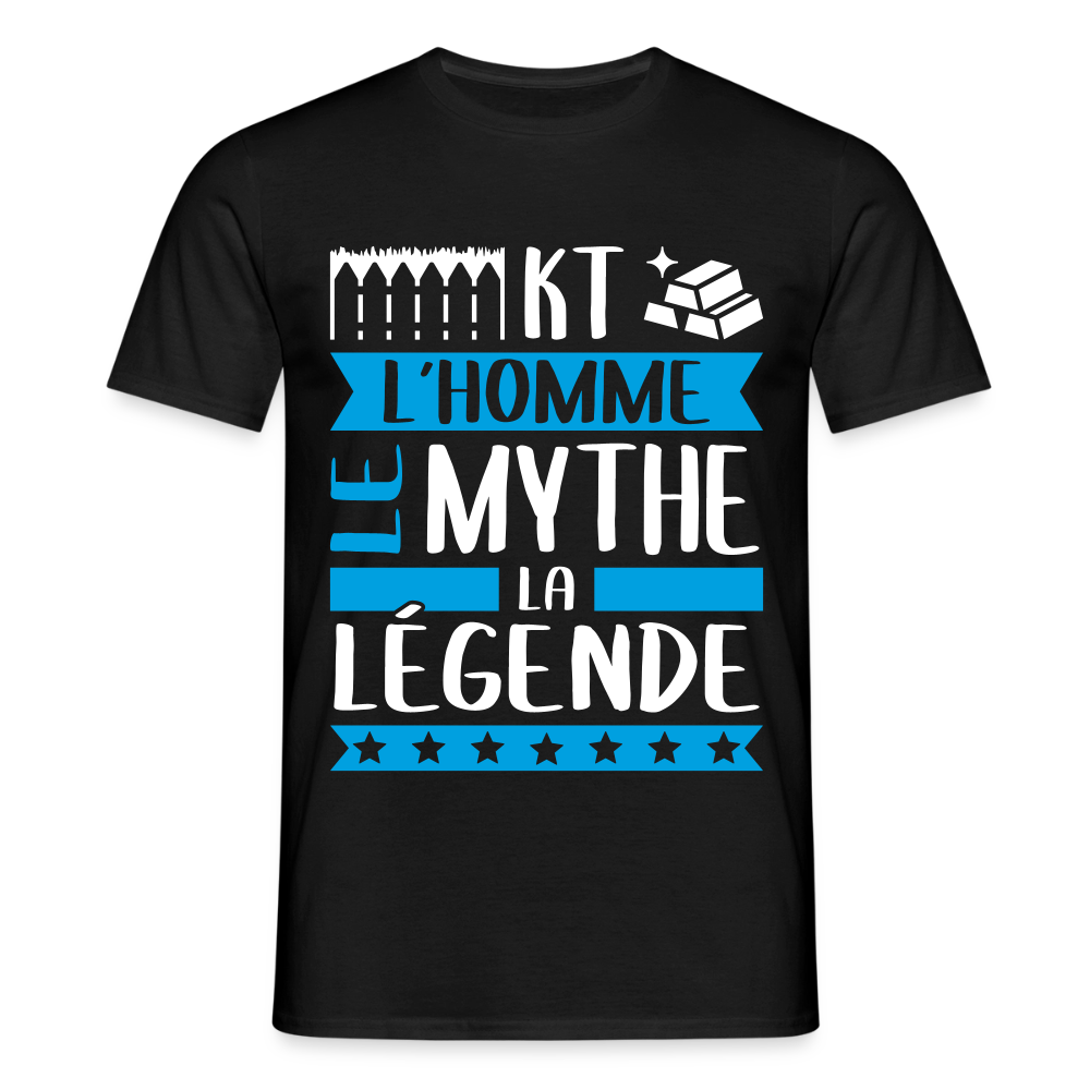 T-shirt homme Hector rébus – L’homme, le mythe, la légende - noir
