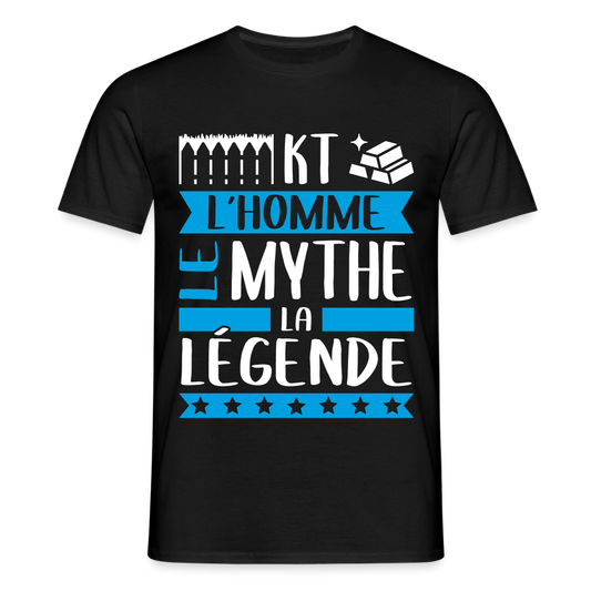T-shirt homme Hector rébus – L’homme, le mythe, la légende - noir