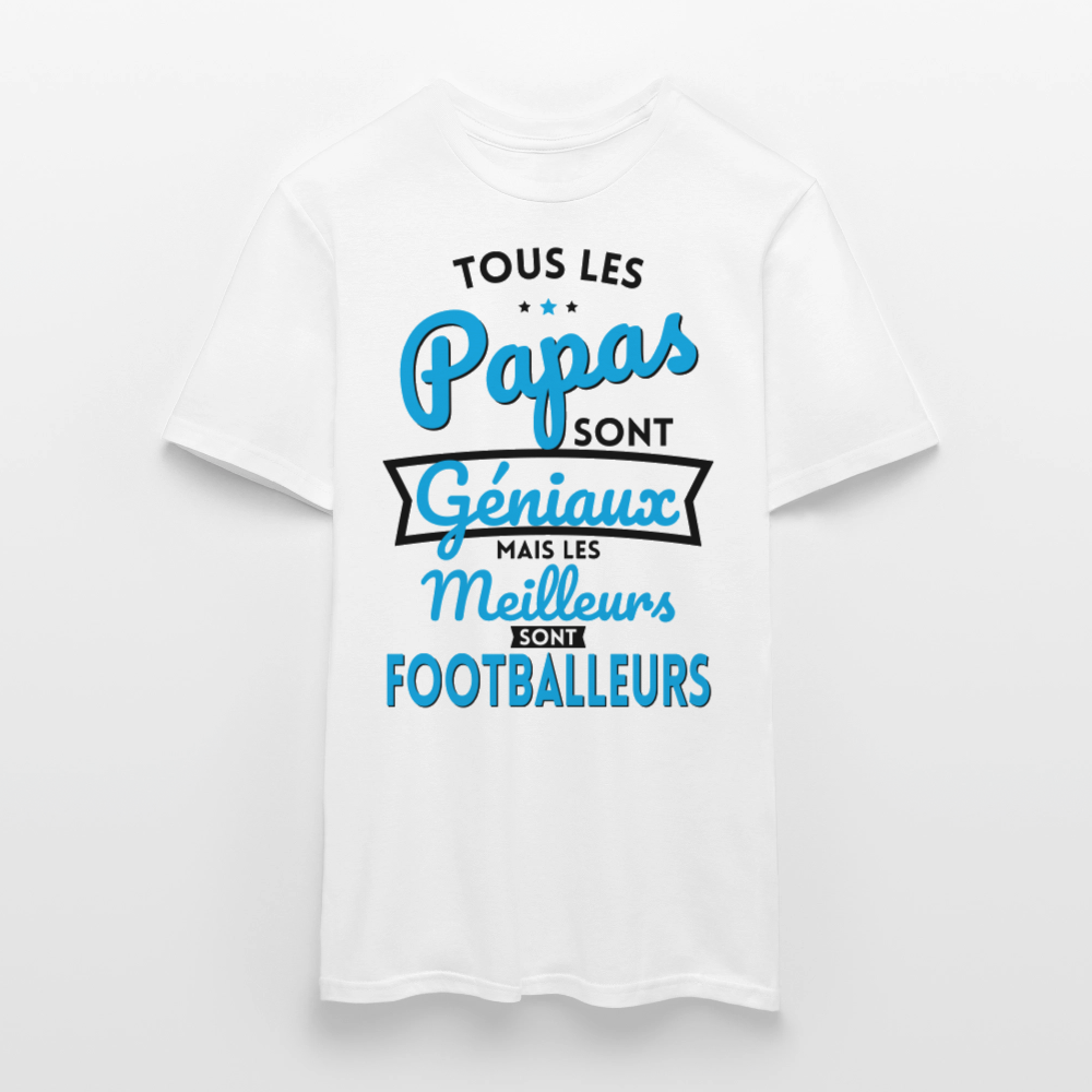 T-shirt Homme - Papas géniaux - Les meilleurs sont footballeurs - blanc