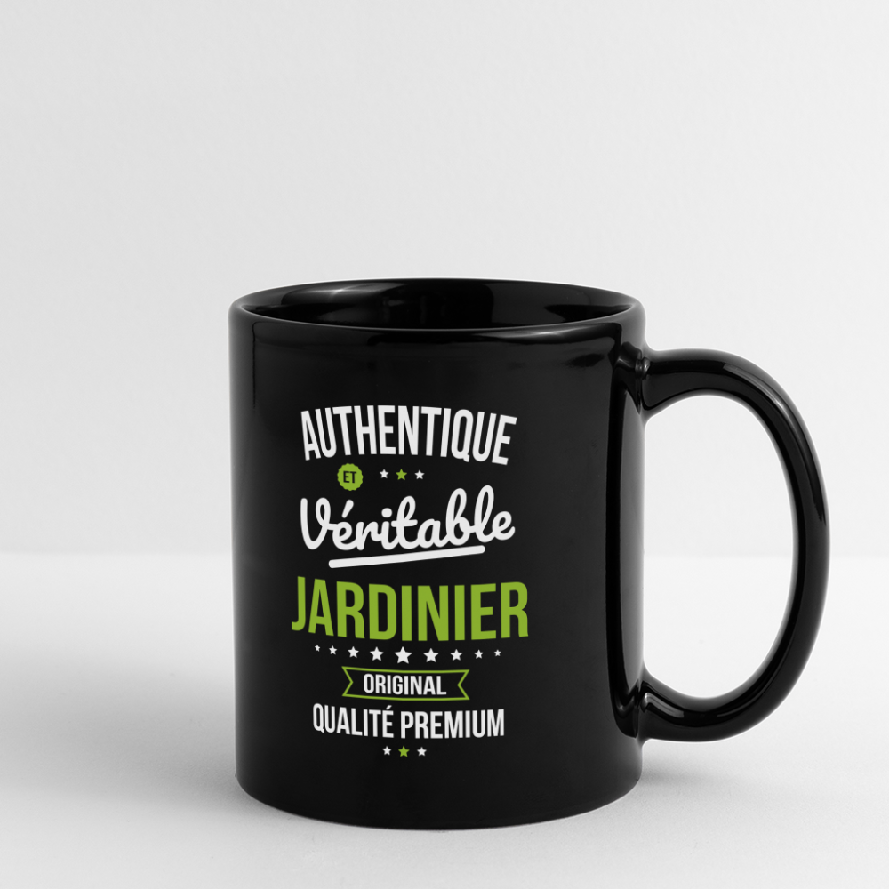 Mug uni - Authentique et véritable Jardinier - noir