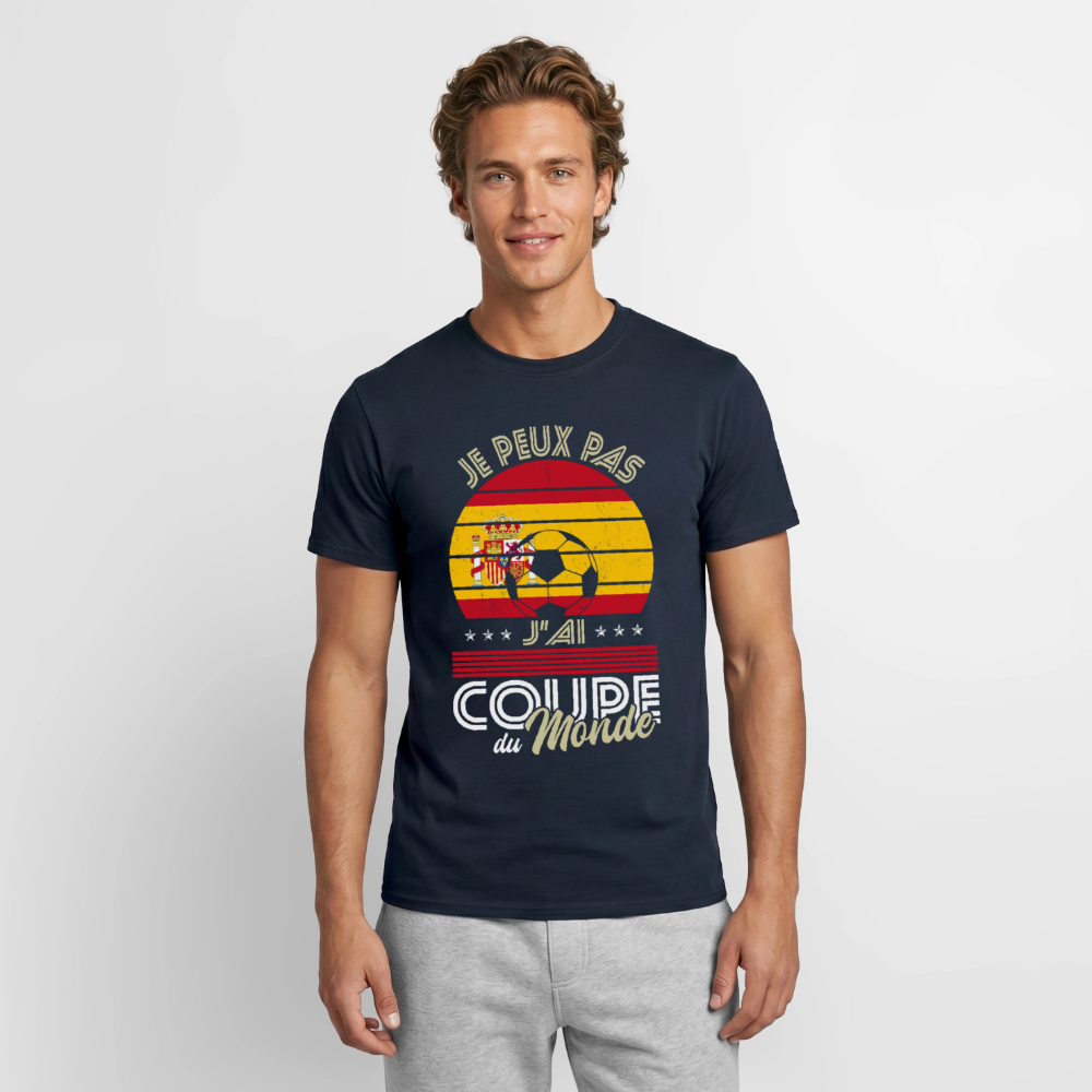 T-shirt Homme - Je peux pas j'ai Coupe du Monde - Espagne - marine