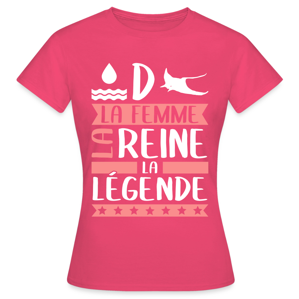 T-shirt femme Audrey rébus – La femme, la reine, la légende - rose azalée