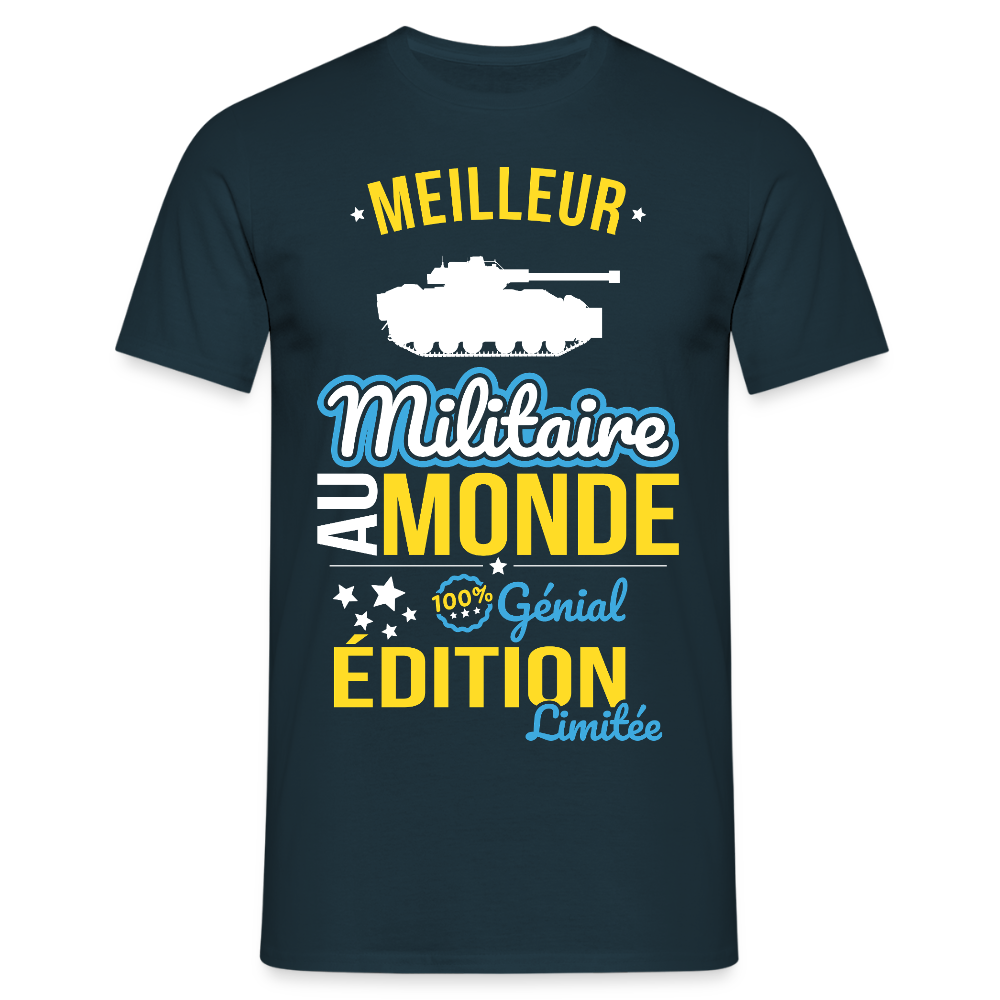 T-shirt Homme - Meilleur Militaire au monde - 100% génial - marine