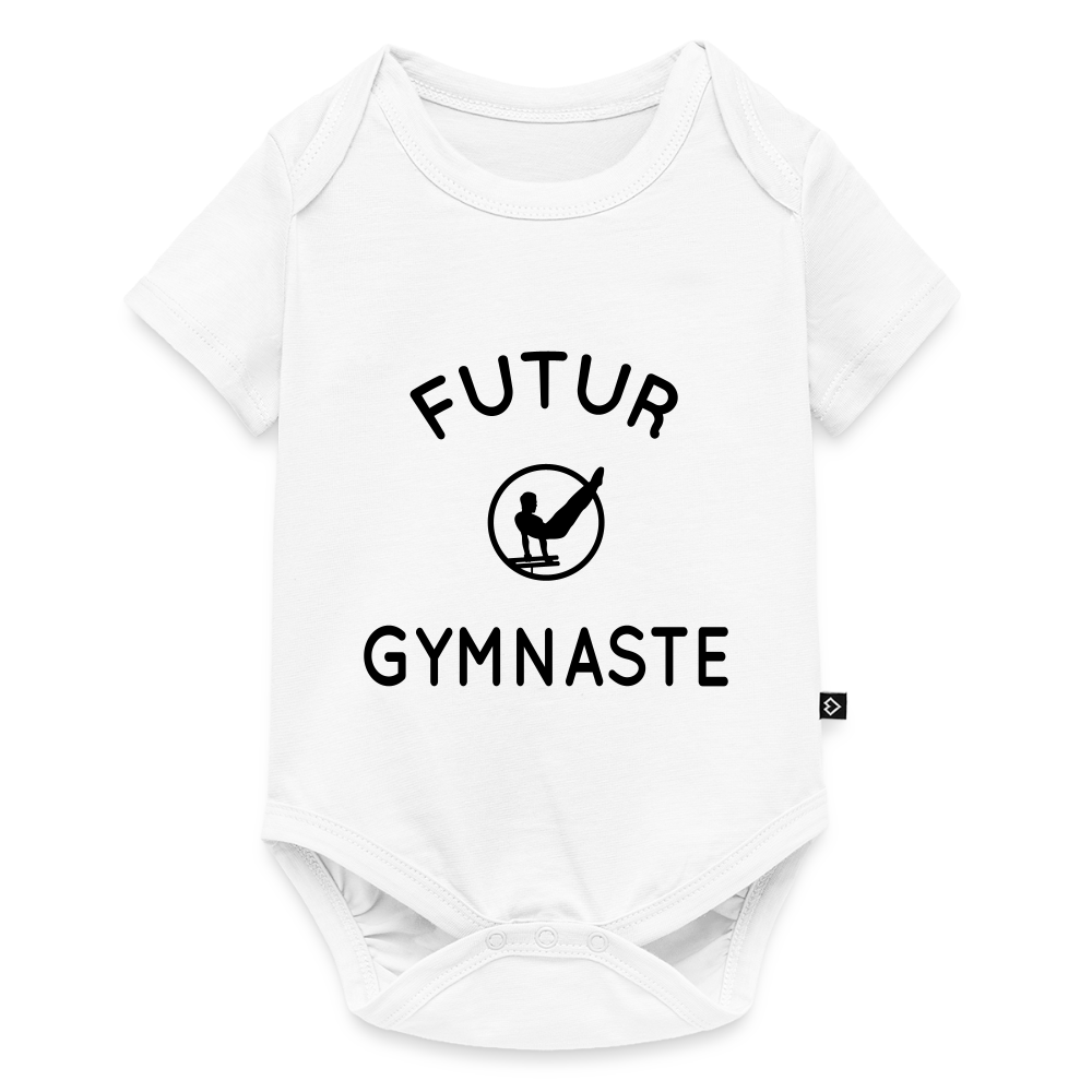 Body Bébé bio manches courtes - Futur gymnaste - blanc