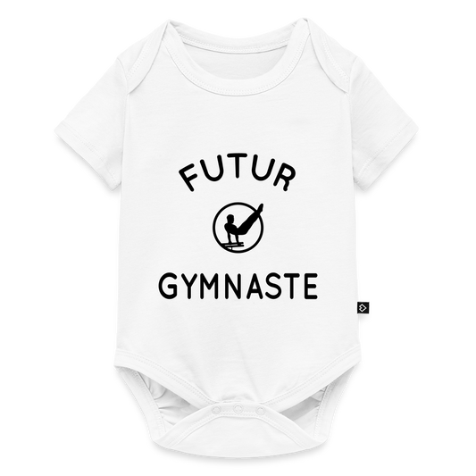 Body Bébé bio manches courtes - Futur gymnaste - blanc