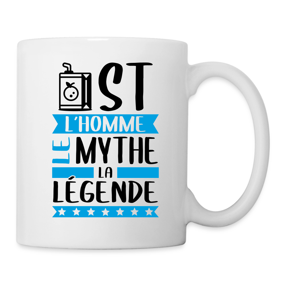 Mug blanc Juste rébus – L’homme, le mythe, la légende - blanc
