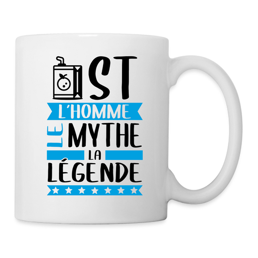 Mug blanc Juste rébus – L’homme, le mythe, la légende - blanc