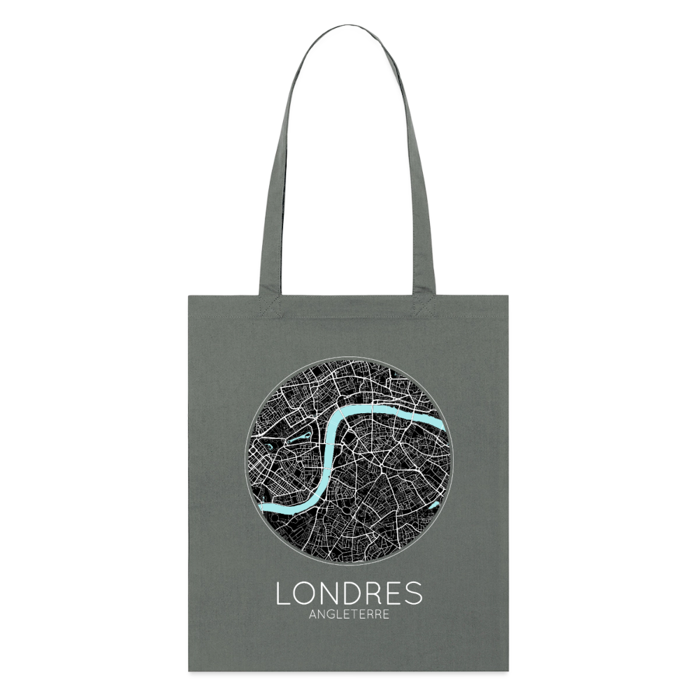 Tote Bag Londres Bio – Plan de Londres - charbon