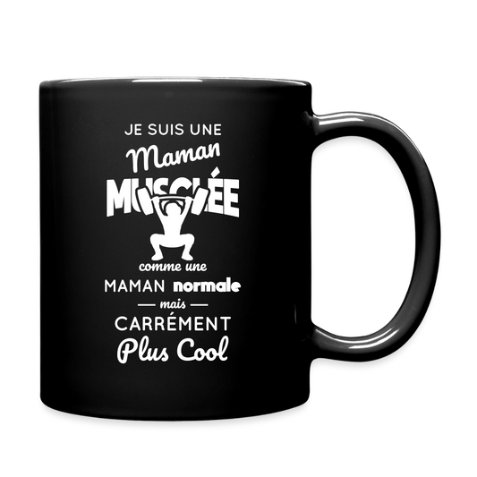 Mug uni - Maman musclée plus cool - noir