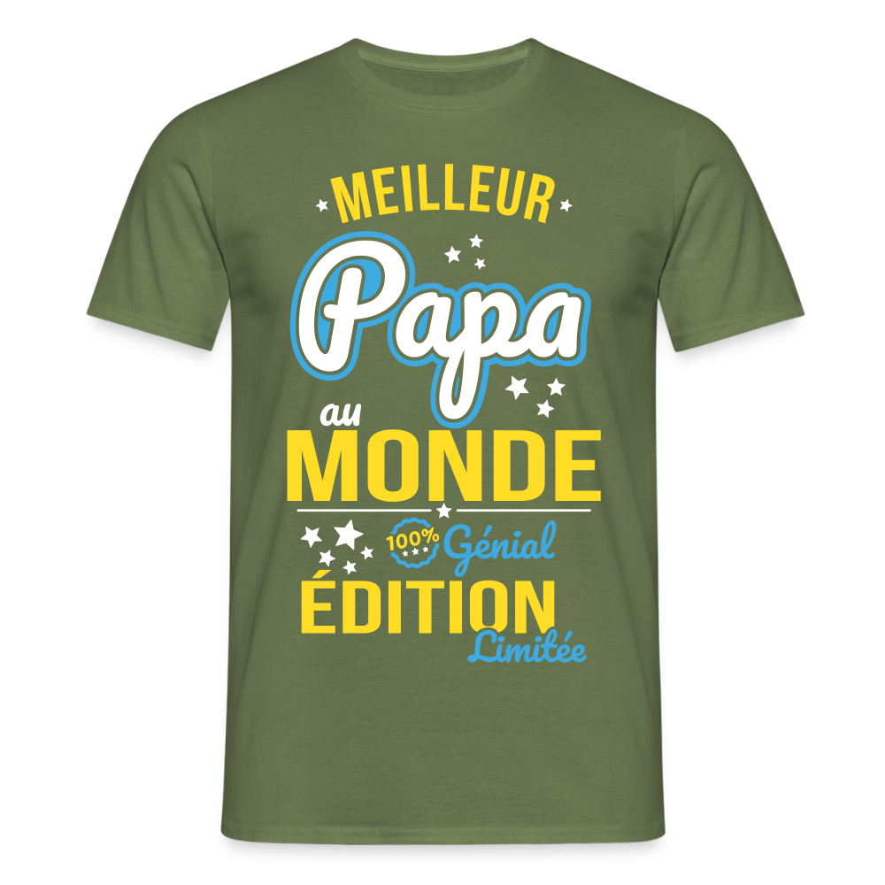 T-shirt Homme - Meilleur Papa au monde - vert militaire