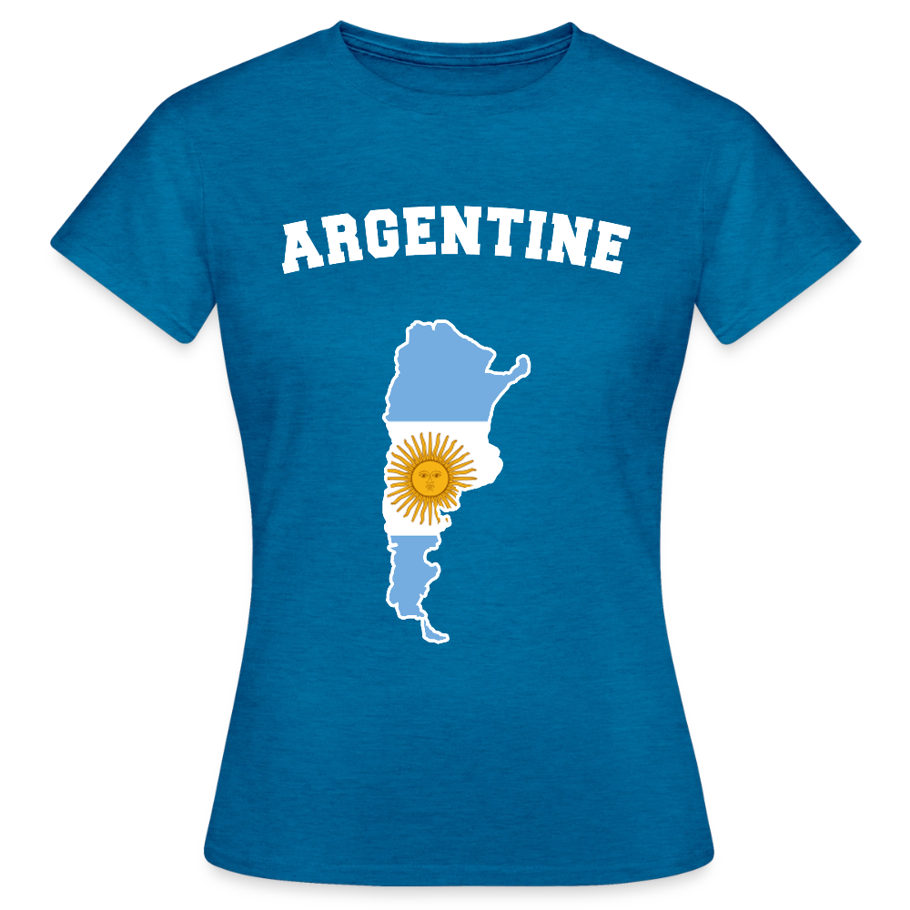 T-shirt Femme - Argentine - bleu saphir antique chiné
