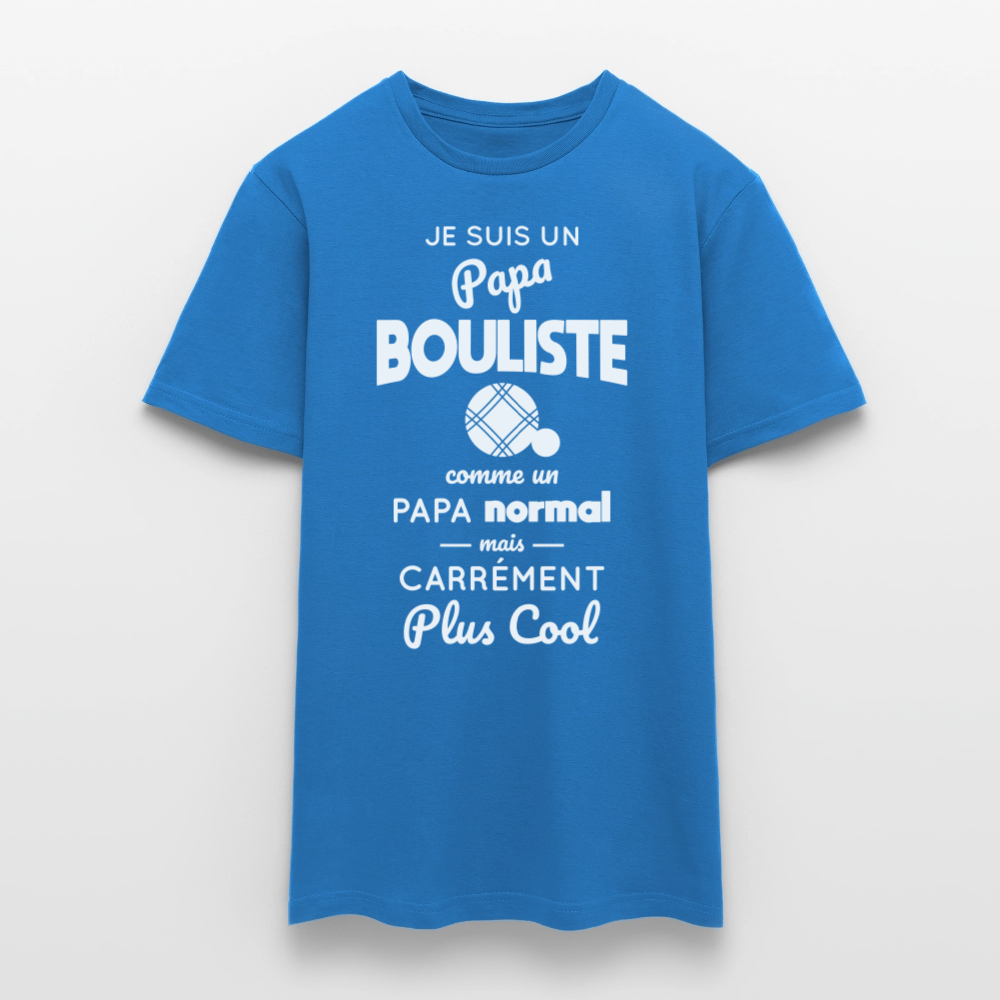 T-shirt Homme - Papa bouliste plus cool - bleu royal