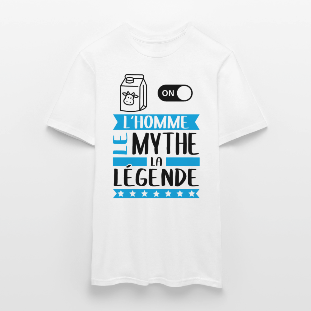 T-shirt homme coloris clair Léon en rébus – L’homme, le mythe, la légende - blanc