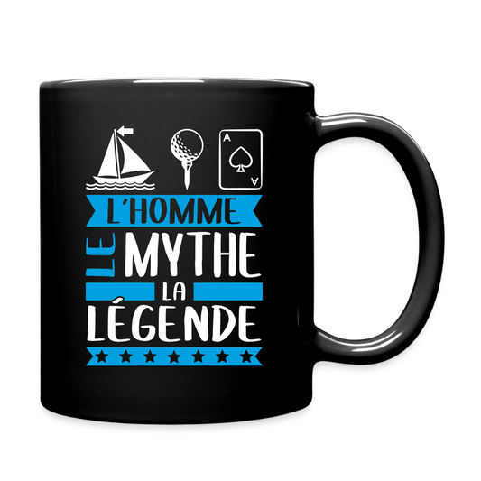Mug uni Mathias rébus – L’homme, le mythe, la légende - noir