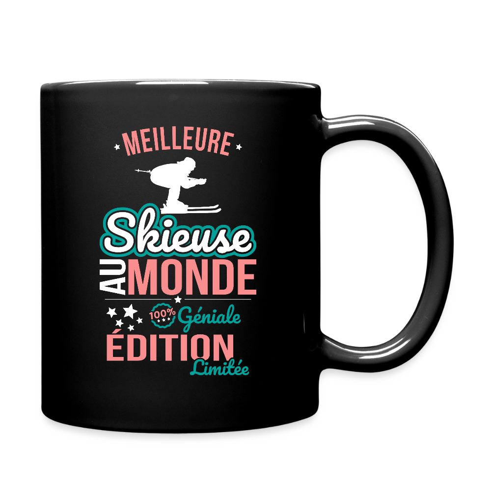 Mug uni - Meilleure Skieuse au monde - 100% géniale - noir