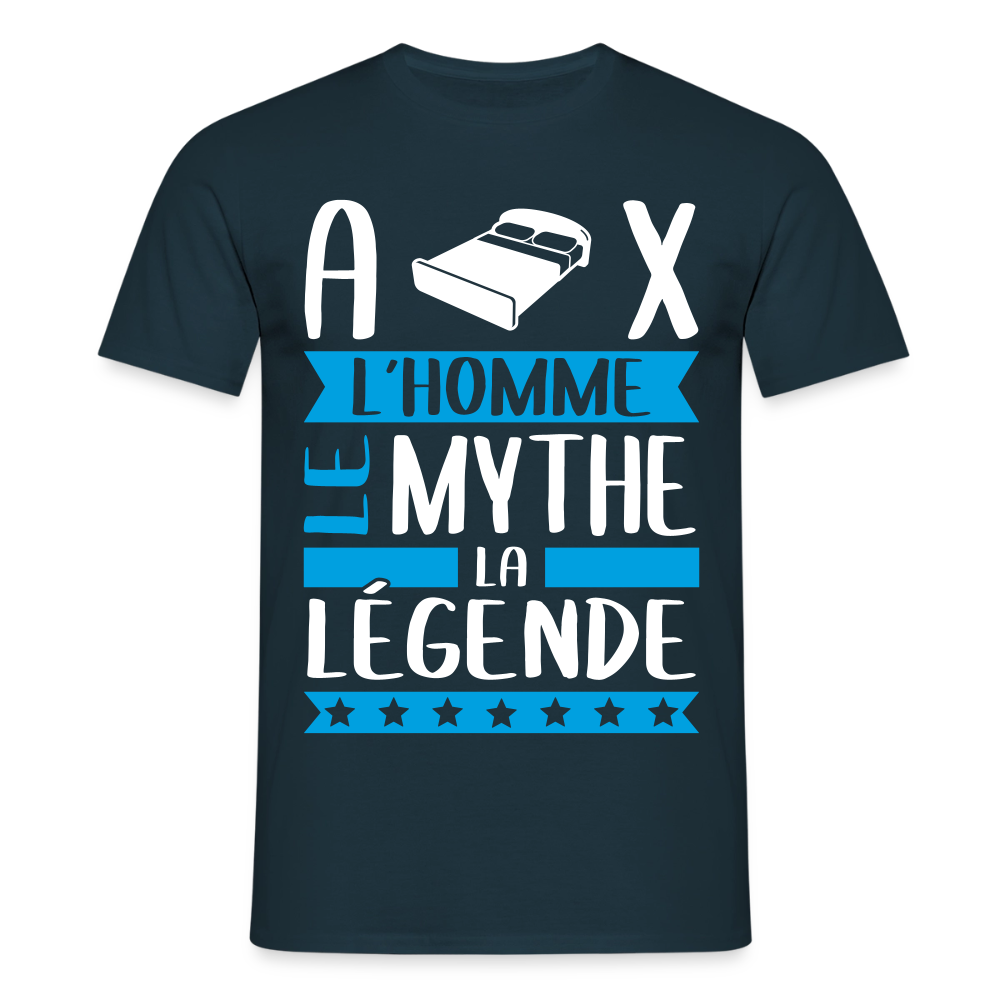T-shirt homme Alix rébus – L’homme, le mythe, la légende - marine