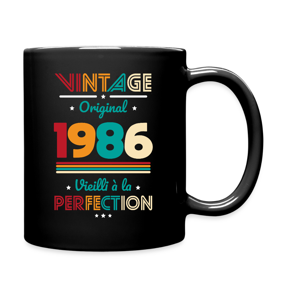 Mug anniversaire homme 40 ans – Vintage, original, 1986 - noir