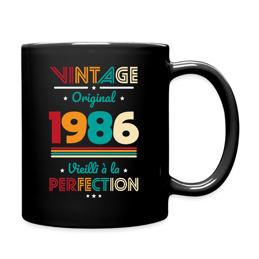 Mug anniversaire homme 40 ans – Vintage, original, 1986 - noir