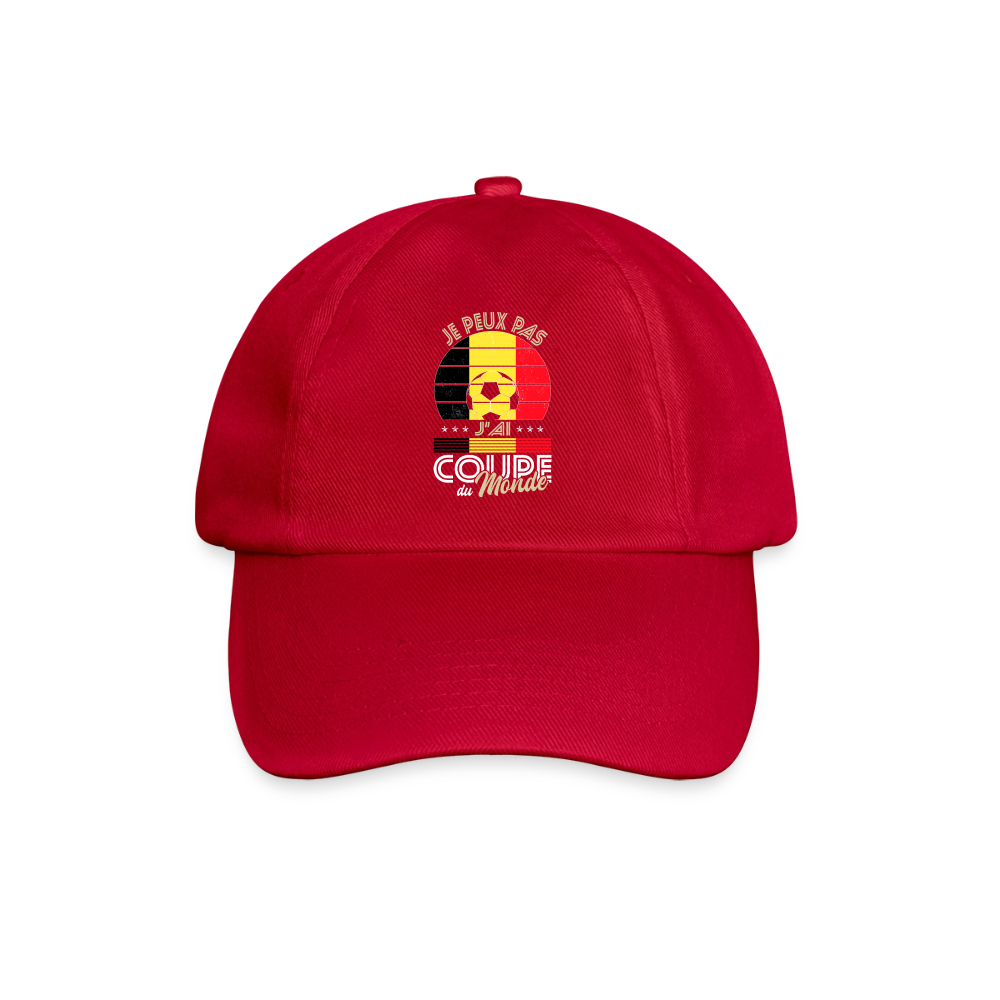 Casquette classique - Je peux pas j'ai Coupe du Monde - Belgique - rouge classique