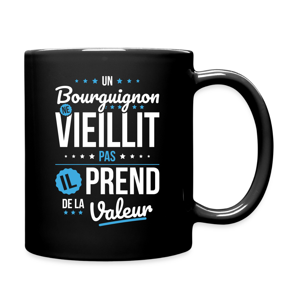 Mug uni - Un Bourguignon ne vieillit pas - noir