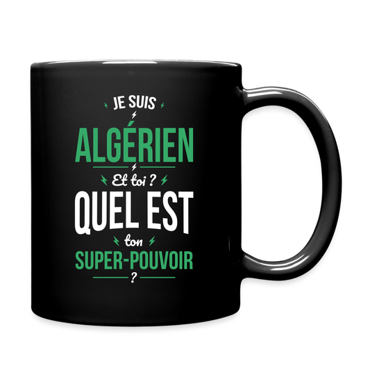 Mug uni - Je suis Algérien - Super-pouvoir - noir