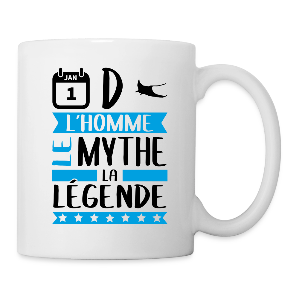 Mug blanc André rébus – L’homme, le mythe, la légende - blanc