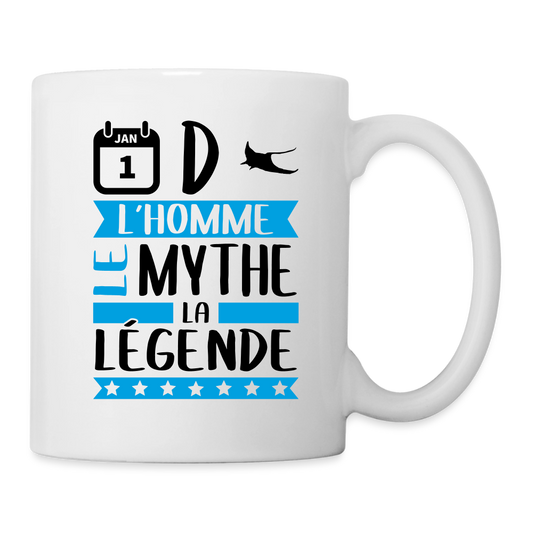 Mug blanc André rébus – L’homme, le mythe, la légende - blanc