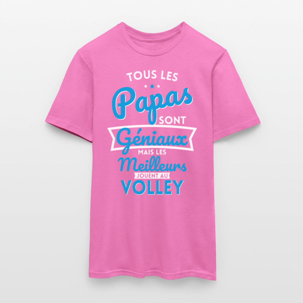 T-shirt Homme - Papas géniaux - Les meilleurs jouent au volley - rose