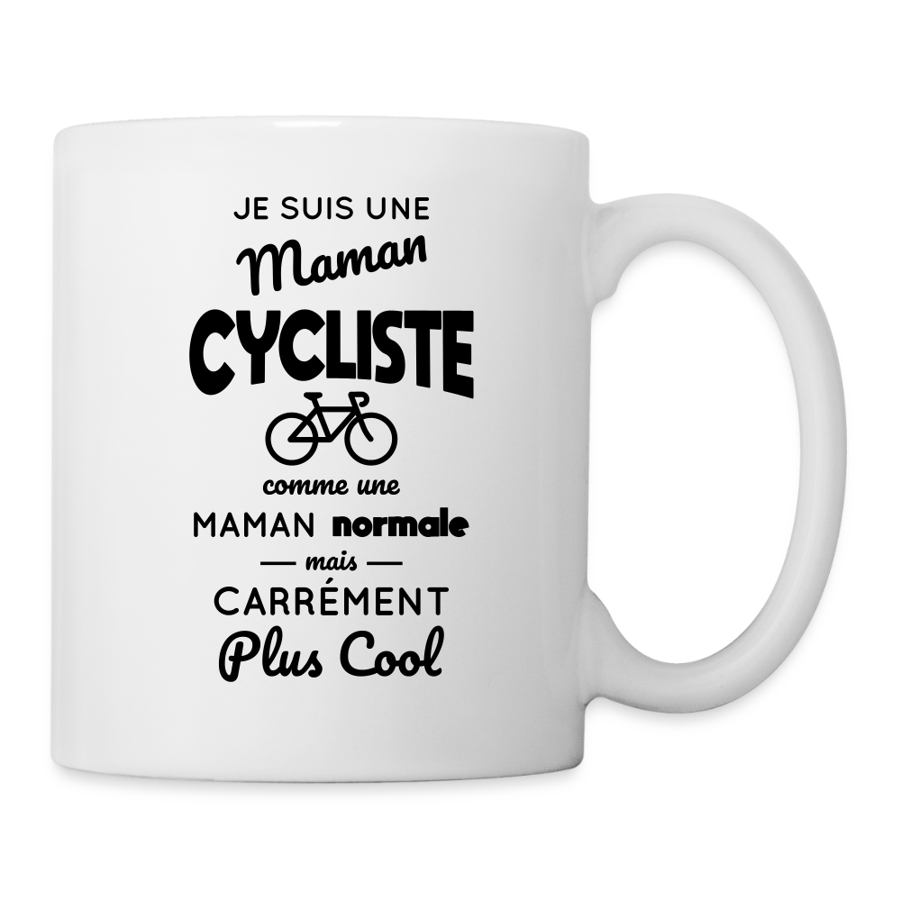 Mug blanc - Maman cycliste plus cool - blanc