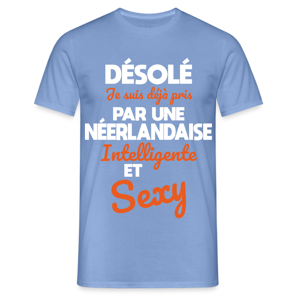 T-shirt Homme -  Je suis déjà pris par une Néerlandaise intelligente et sexy - carolina blue