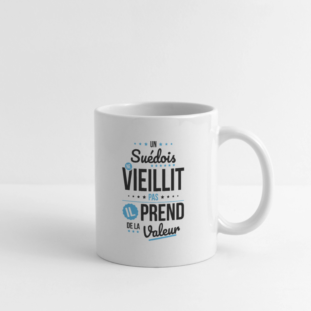 Mug blanc - Un Suédois ne vieillit pas - blanc